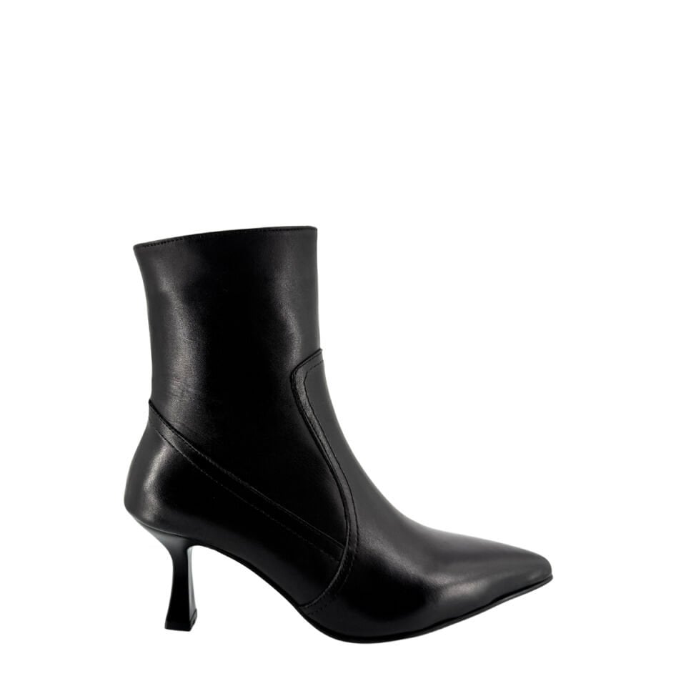 Hobby 2660 Hakiki Deri İnce Topuklu Kadın Bot