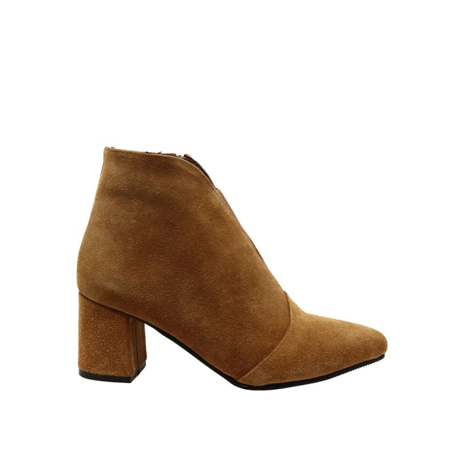 Hobby 261924S Hakiki Süet Deri Kadın Topuklu Bot