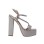 Kadın Simli Platform Kalın Topuklu Abiye Sandalet - Hobby 2635150