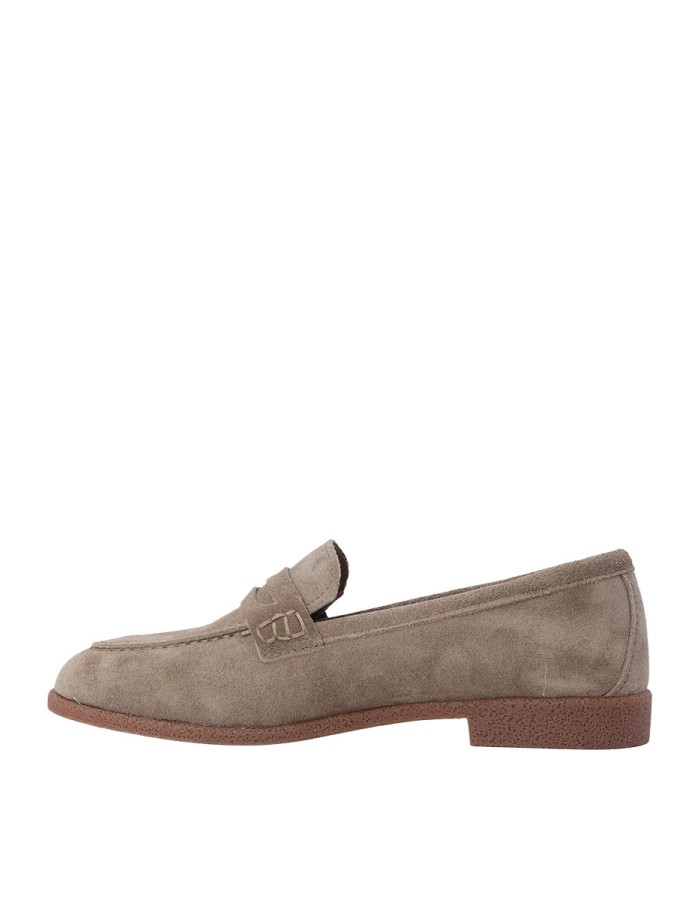 Hobby Süet Hakiki Deri Penny Loafer Kadın Babet | MB262150S