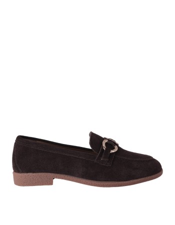 Hobby Kadın Hakiki Süet Deri Metal Tokalı Loafer Babet Hobby Kadın Hakiki Süet Deri Metal Tokalı Loafer Babet