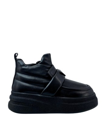 Kadın Hakiki Deri Bantlı Sneaker Bot Siyah - Albini 26102856D Kadın Hakiki Deri Bantlı Sneaker Bot Siyah - Albini 26102856D