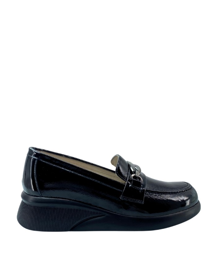 Kadın Hakiki Rugan Deri Dolgu Tabanlı Loafer - Albini 26430Z707R Kadın Hakiki Rugan Deri Dolgu Tabanlı Loafer - Albini 26430Z707R