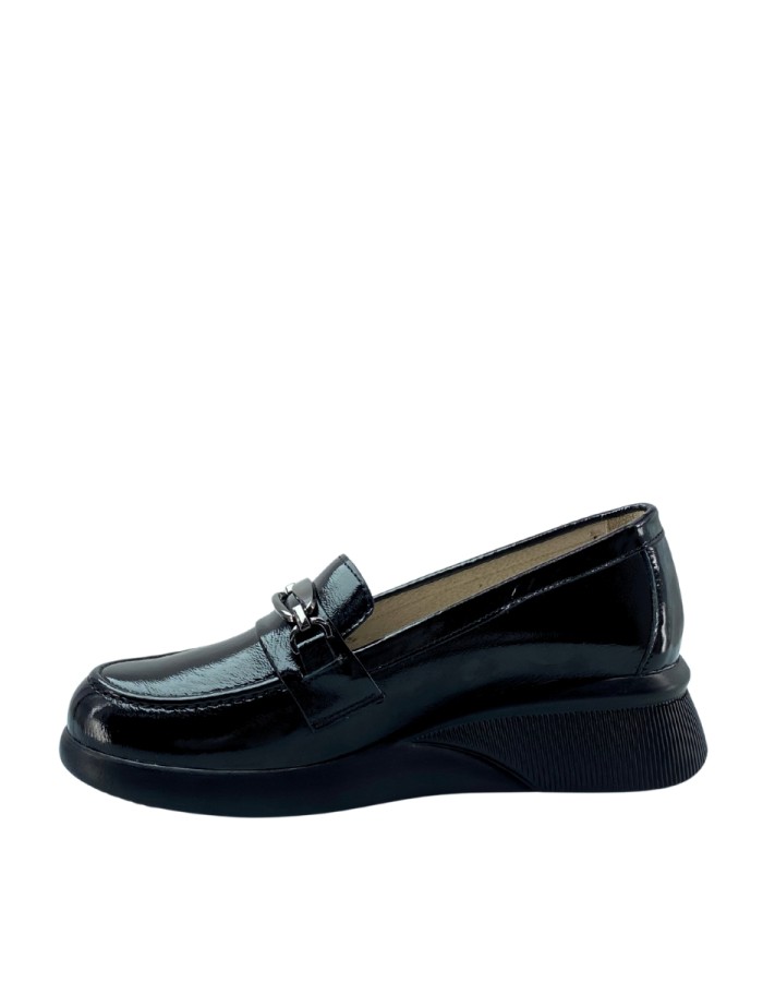 Kadın Hakiki Rugan Deri Dolgu Tabanlı Loafer - Albini 26430Z707R Kadın Hakiki Rugan Deri Dolgu Tabanlı Loafer - Albini 26430Z707R