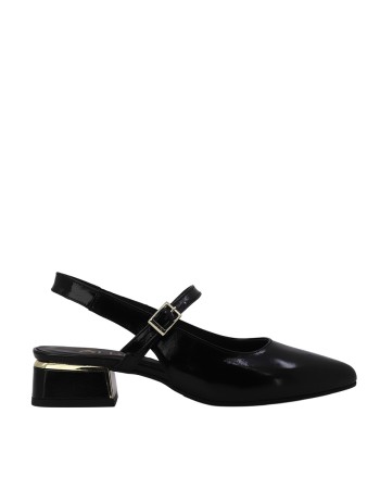 Albini Hakiki Rugan Deri Tokalı Slingback Kadın Topuklu Ayakkabı | ALB26109519YR