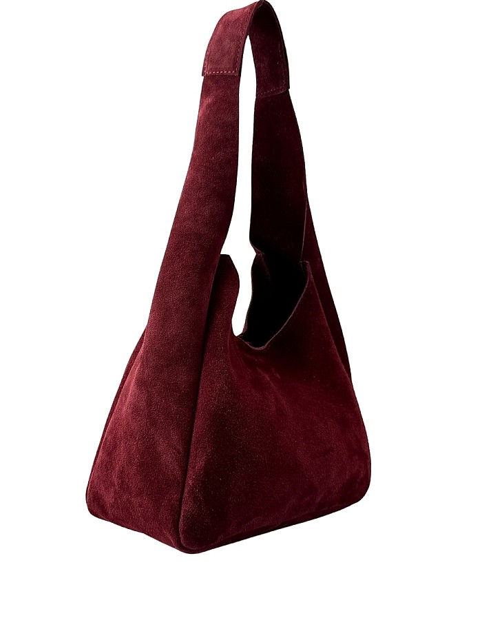 Hobby 26012S-Hakiki Süet Deri Kadın Omuz Çantası