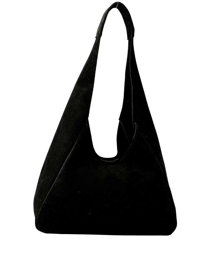 Hobby 26012S-Hakiki Süet Deri Kadın Omuz Çantası