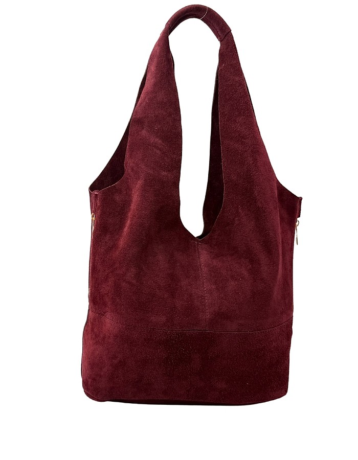 Hobby 26014 Hakiki Süet Deri Kadın Omuz Çantası