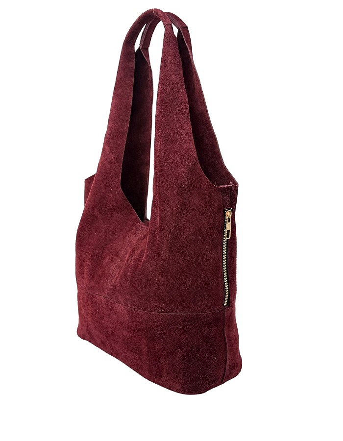 Hobby 26014 Hakiki Süet Deri Kadın Omuz Çantası