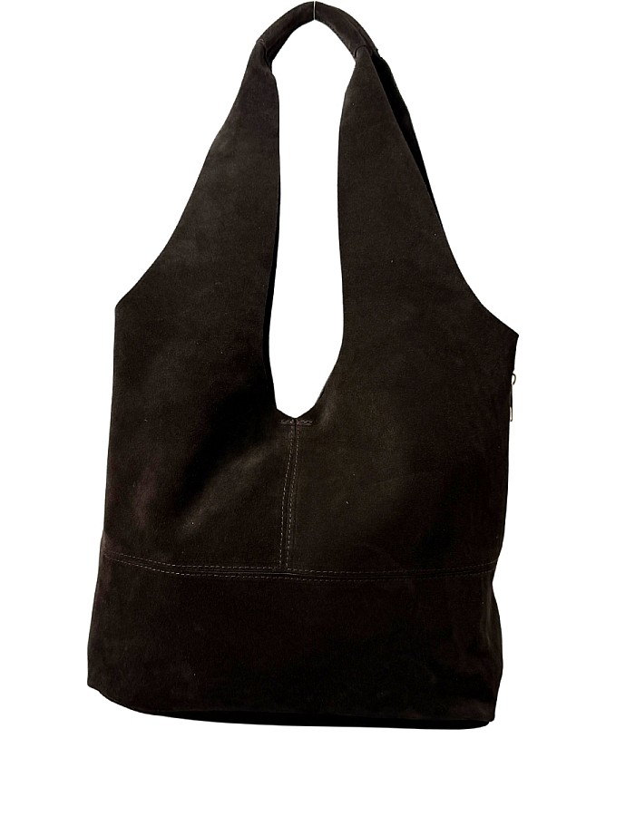 Hobby 26014 Hakiki Süet Deri Kadın Omuz Çantası