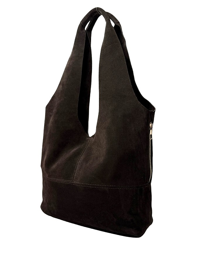 Hobby 26014 Hakiki Süet Deri Kadın Omuz Çantası