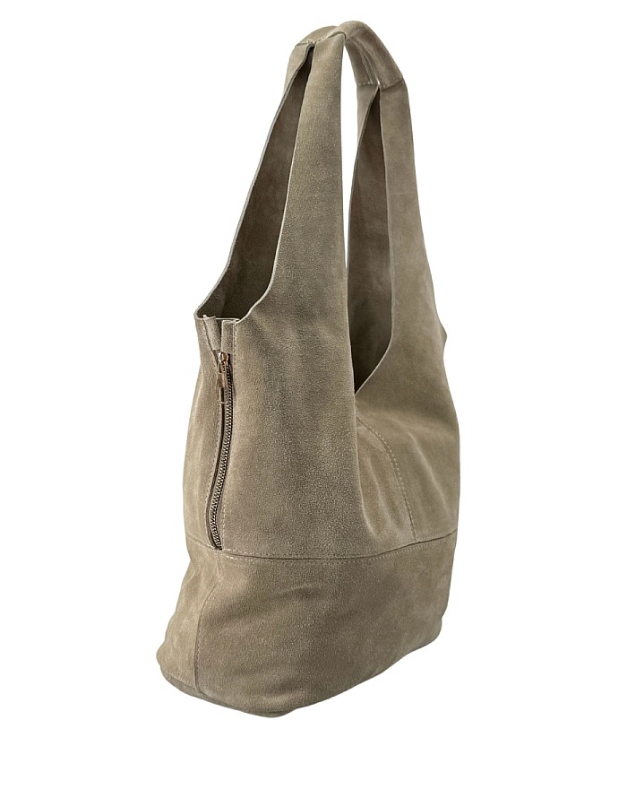 Hobby 26014 Hakiki Süet Deri Kadın Omuz Çantası