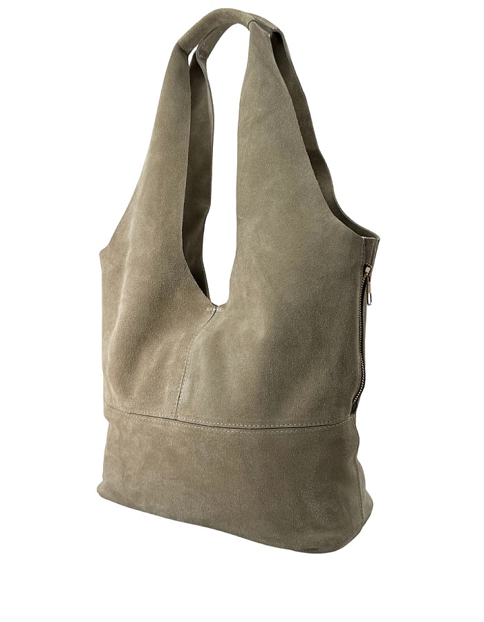 Hobby 26014 Hakiki Süet Deri Kadın Omuz Çantası