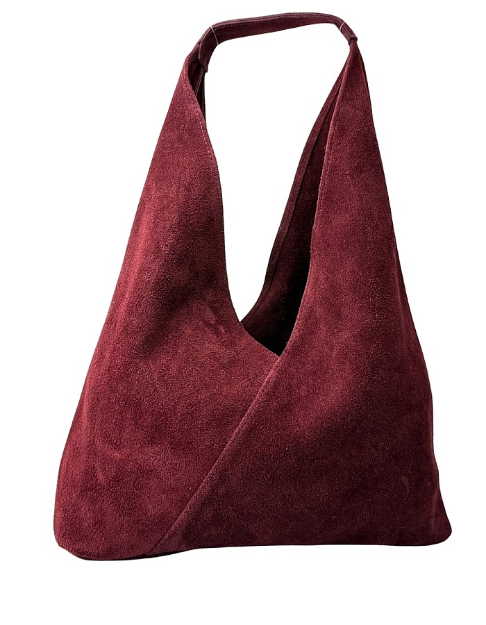 Hobby 26015S Hakiki Süet Deri Kadın Omuz Çantası 