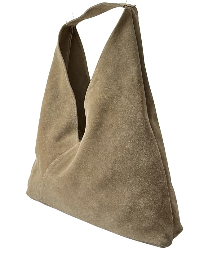 Hobby 26015S Hakiki Süet Deri Kadın Omuz Çantası 