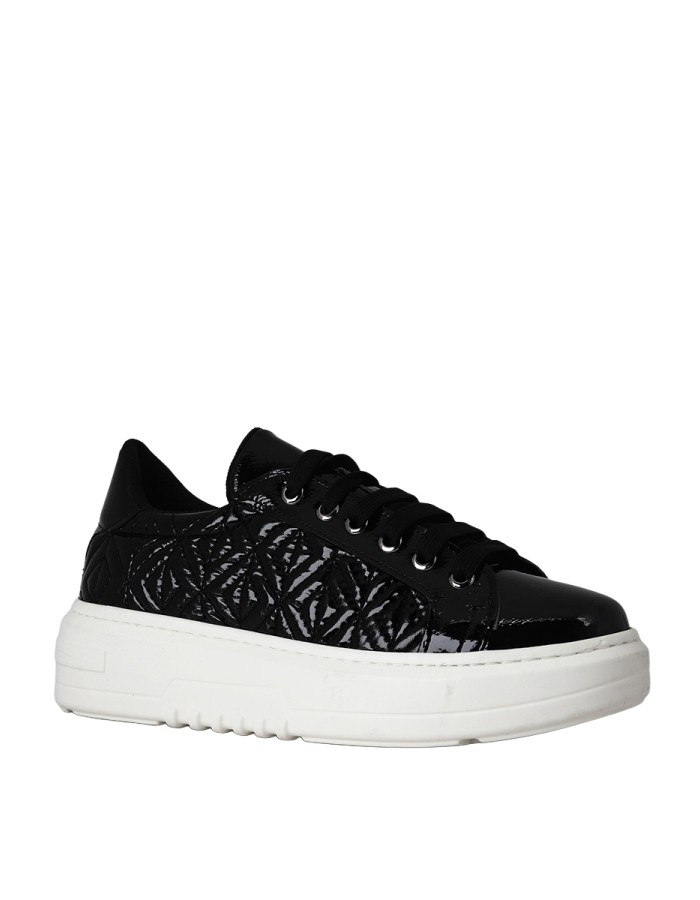 Hobby Kadın Rugan PU Modern Yüksek Tabanlı Sneaker Ayakkabı