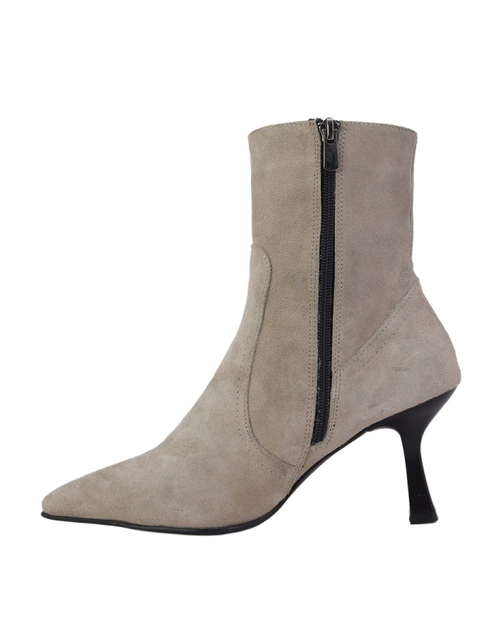 Hobby Hb2660s Hakiki Süet Deri Kadın Topuklu Bot
