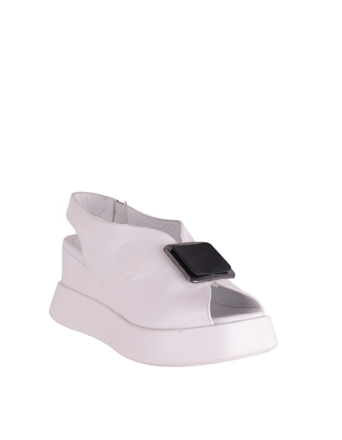 Albini Kadın Hakiki Deri 6 cm Dolgu Topuk Sandalet Beyaz Albini Kadın Hakiki Deri 6 cm Dolgu Topuk Sandalet Beyaz