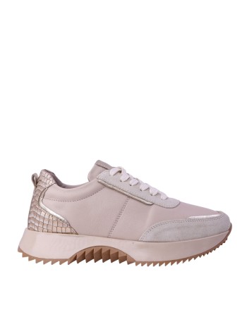 Kadın Hakiki Deri Leopar Detaylı Kalın Tabanlı Sneaker - Hobby 261040 Kadın Hakiki Deri Leopar Detaylı Kalın Tabanlı Sneaker - Hobby 261040