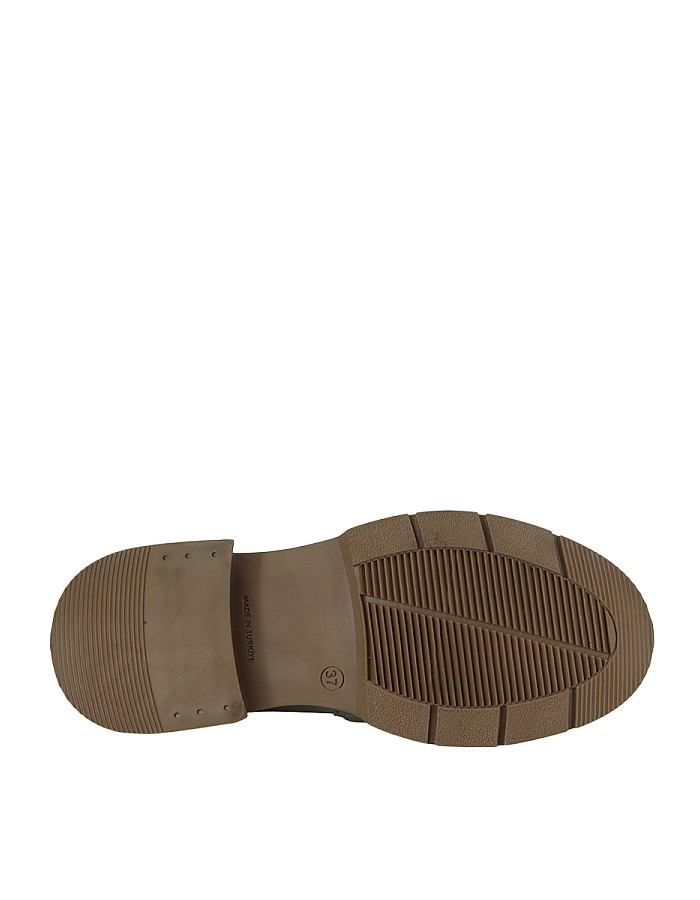  Disparita 257003 Hakiki Deri Loafer Kadın Ayakkabı Tokalı Fırfırlı