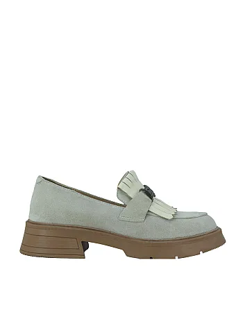  Disparita 257003 Hakiki Deri Loafer Kadın Ayakkabı Tokalı Fırfırlı