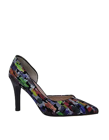  Hobby 27448 Baskılı Deri Stiletto Kadın Ayakkabı